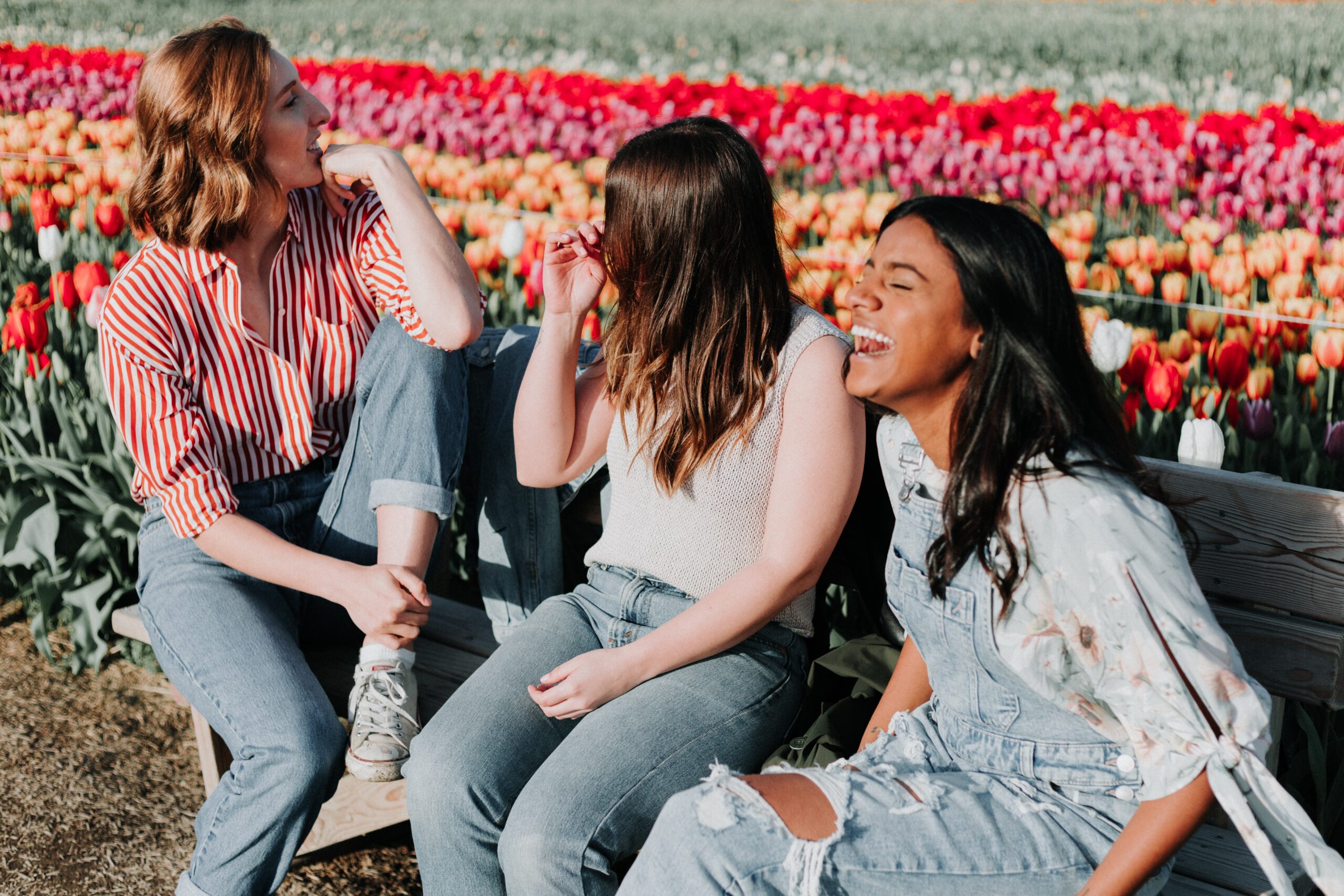 girls laughing